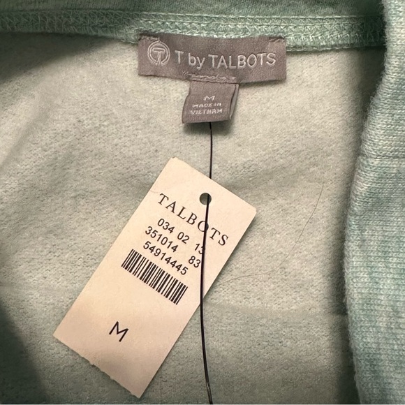 Talbots Featherweight Fleece Zipper Hem Pullover - Picture 4 of 5